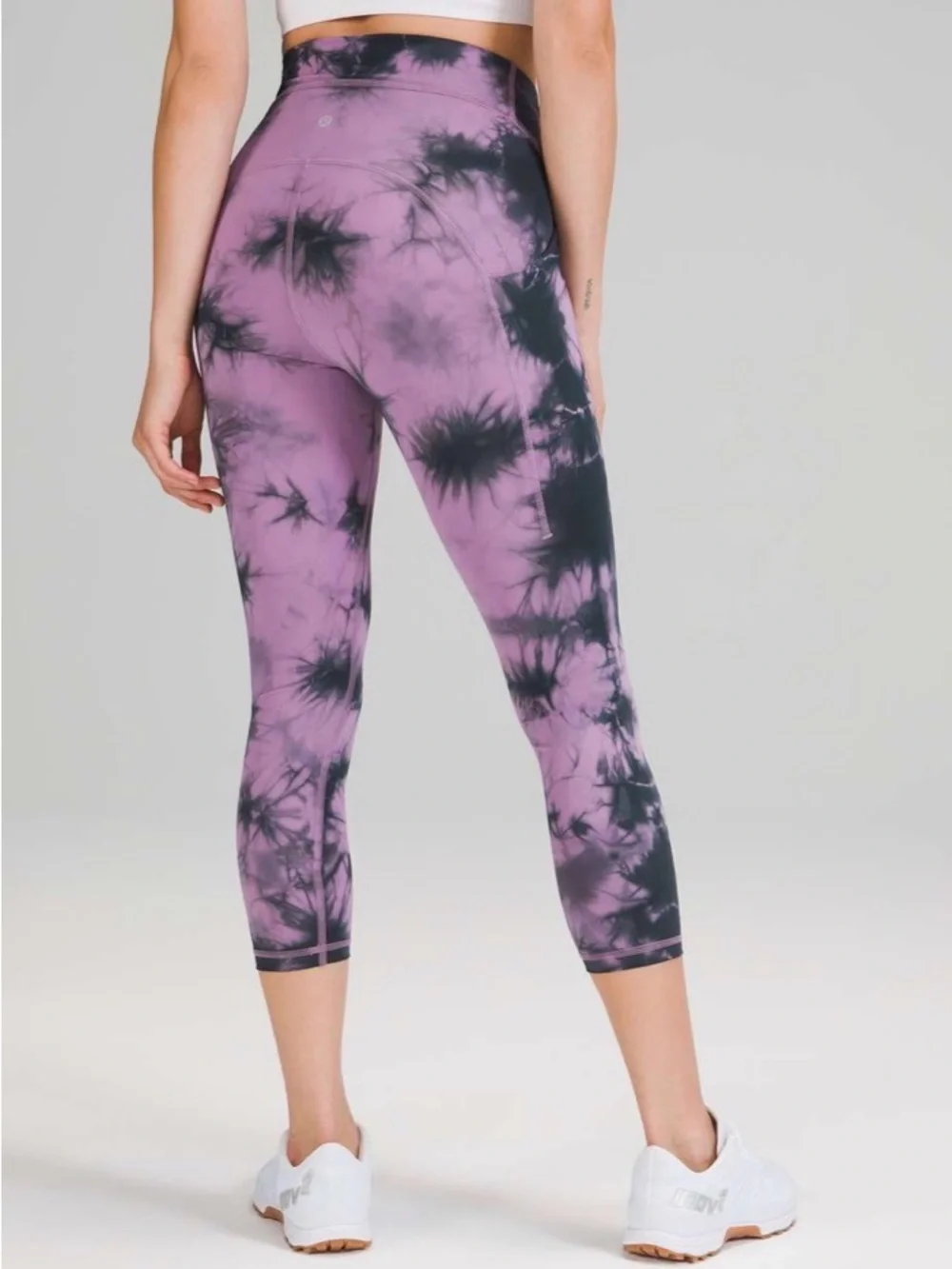 lululemon athletica Purple and Black Tie-Dye Leggings